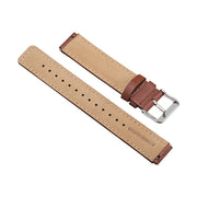 For Huawei Band 7 Glossy Leather Watch Band(Brown)