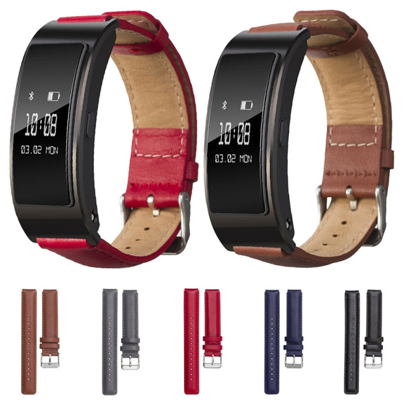 For Huawei Band 7 Glossy Leather Watch Band(Brown)