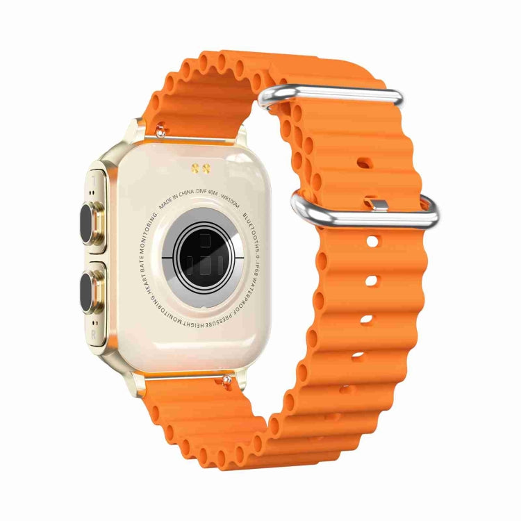 N22 2 in 1 1.96 inch HD Display Sport Bluetooth Call Earphone Smart Watch(Orange)