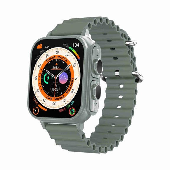 N22 2 in 1 1.96 inch HD Display Sport Bluetooth Call Earphone Smart Watch(Green)
