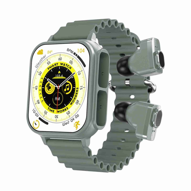 N22 2 in 1 1.96 inch HD Display Sport Bluetooth Call Earphone Smart Watch(Green)
