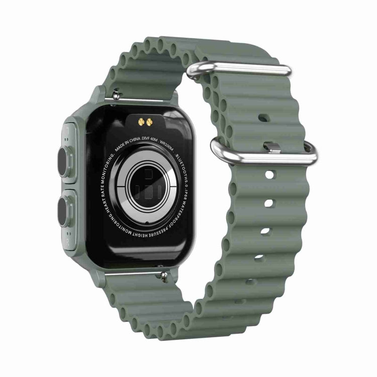 N22 2 in 1 1.96 inch HD Display Sport Bluetooth Call Earphone Smart Watch(Green)