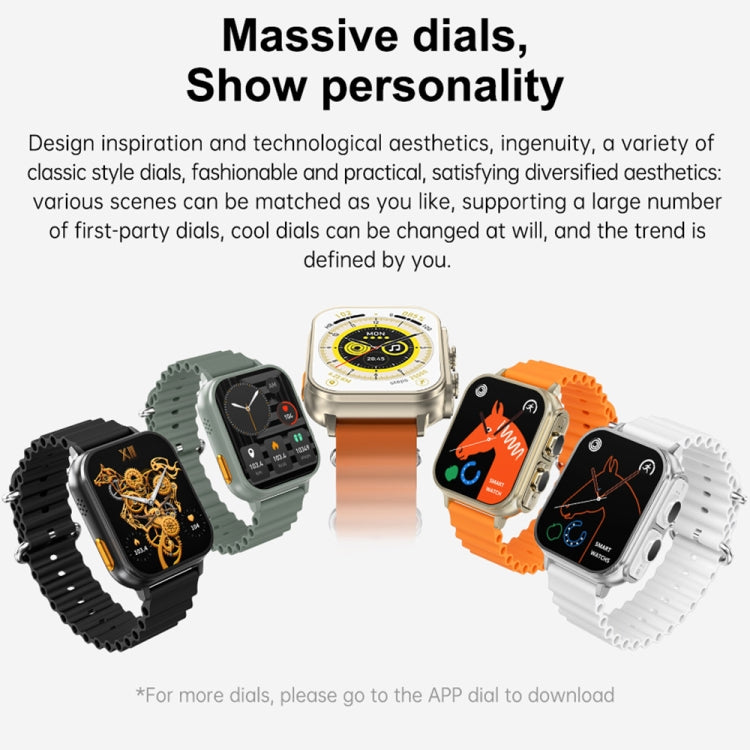N22 2 in 1 1.96 inch HD Display Sport Bluetooth Call Earphone Smart Watch(Black)