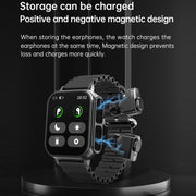 N22 2 in 1 1.96 inch HD Display Sport Bluetooth Call Earphone Smart Watch(Green)
