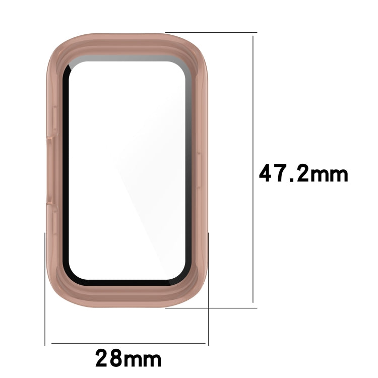 For Keep Band B3 PC + Tempered Glass Film Integrated Watch Protective Case(Pink)
