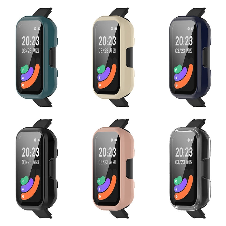 For Keep Band B3 PC + Tempered Glass Film Integrated Watch Protective Case(Black)