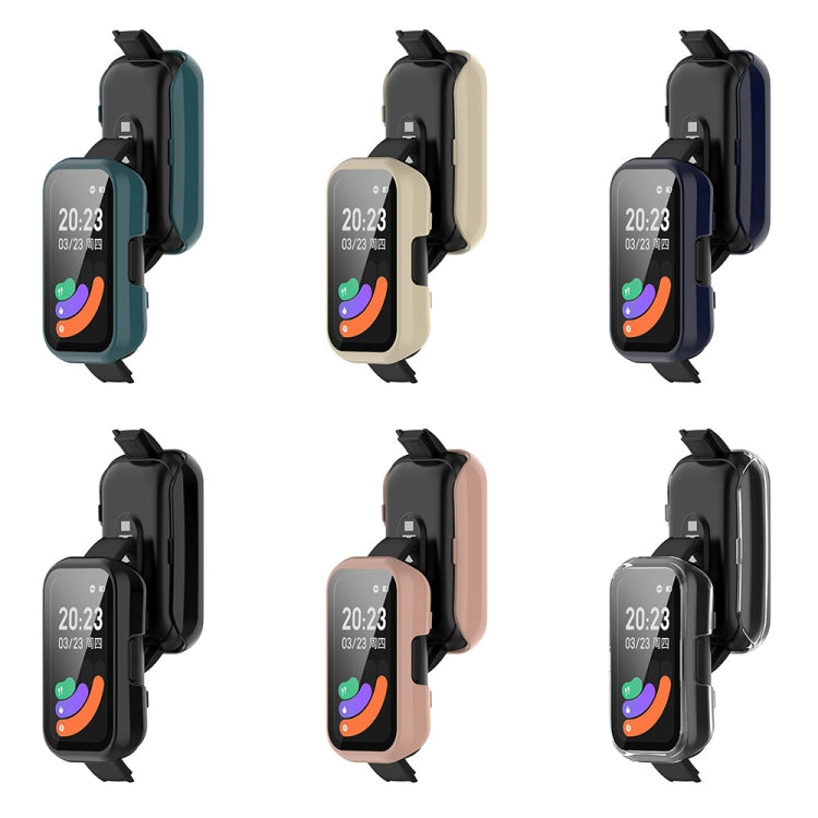 For Keep Band B3 PC + Tempered Glass Film Integrated Watch Protective Case(Pink)
