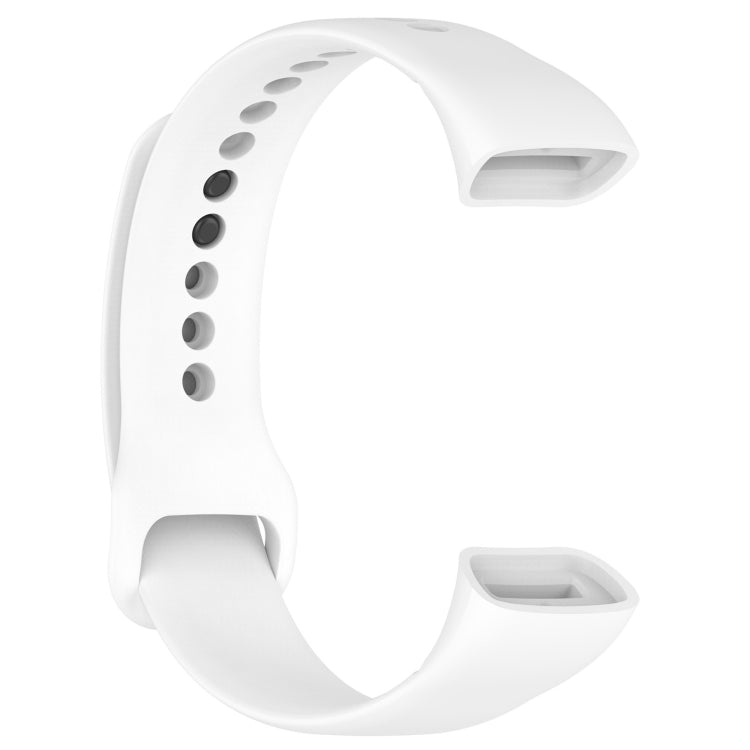 For Mambo Band 5 / 5S Solid Color Silicone Replacement Watch Band(White)