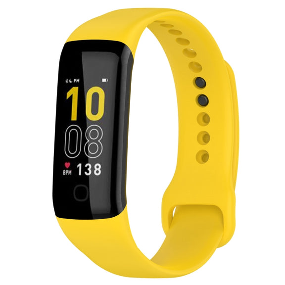 For Mambo Band 5 / 5S Solid Color Silicone Replacement Watch Band(Yellow)