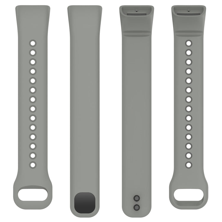 For Mambo Band 5 / 5S Solid Color Silicone Replacement Watch Band(Grey)