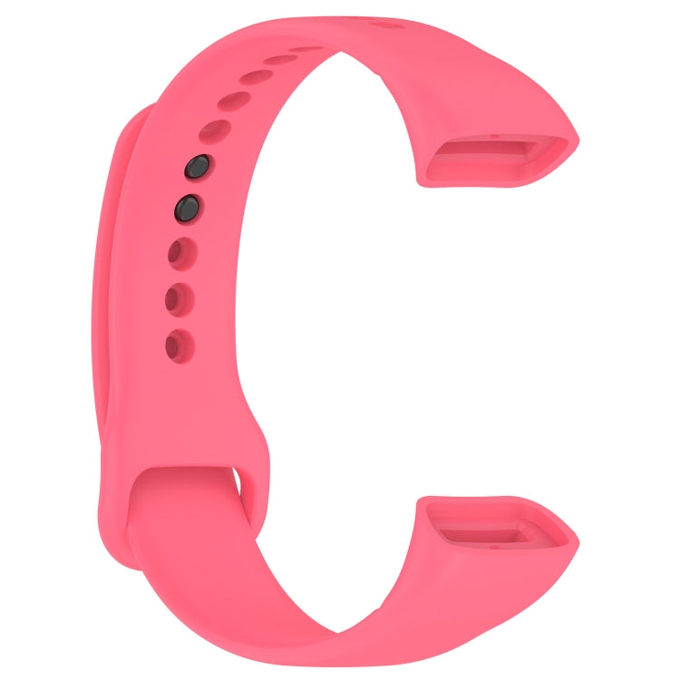 For Mambo Band 5 / 5S Solid Color Silicone Replacement Watch Band(Rose Red)