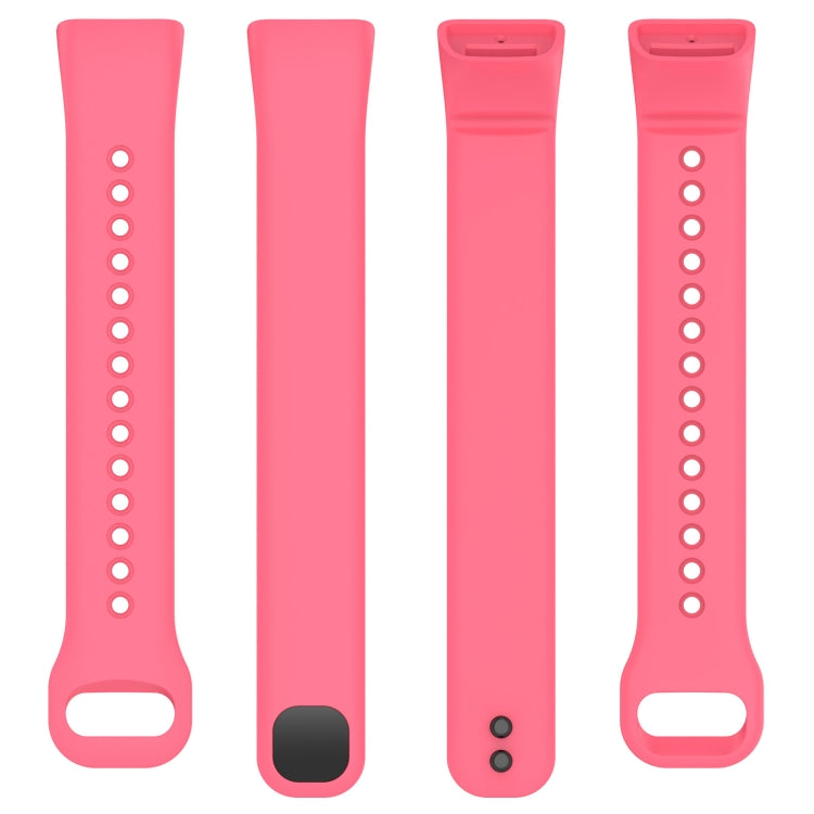 For Mambo Band 5 / 5S Solid Color Silicone Replacement Watch Band(Rose Red)