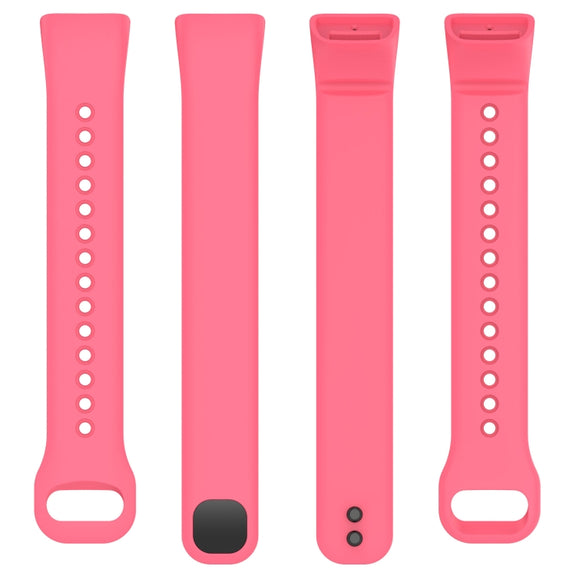 For Mambo Band 5 / 5S Solid Color Silicone Replacement Watch Band(Rose Red)