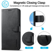 For OPPO A78 5G Global LC.IMEEKE Calf Texture Horizontal Flip Leather Case(Black)