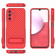 For Samsung Galaxy A14 5G Wavy Texture TPU Phone Case with Lens Film(Red)