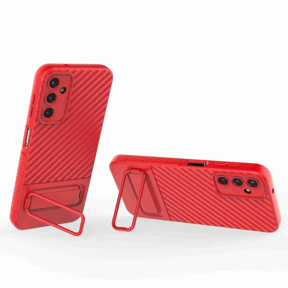 For Samsung Galaxy A14 5G Wavy Texture TPU Phone Case with Lens Film(Red)