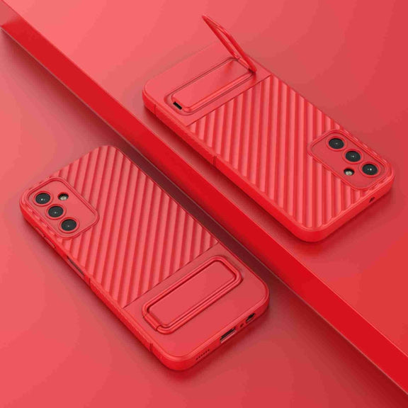 For Samsung Galaxy A14 5G Wavy Texture TPU Phone Case with Lens Film(Red)
