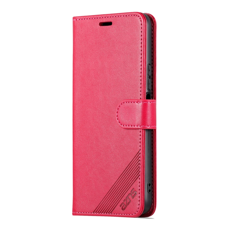 For Honor 70 Lite AZNS Sheepskin Texture Flip Leather Phone Case(Red)