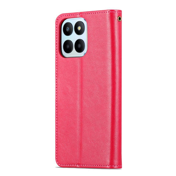 For Honor 70 Lite AZNS Sheepskin Texture Flip Leather Phone Case(Red)