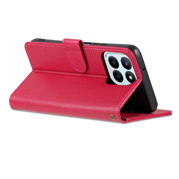 For Honor 70 Lite AZNS Sheepskin Texture Flip Leather Phone Case(Red)