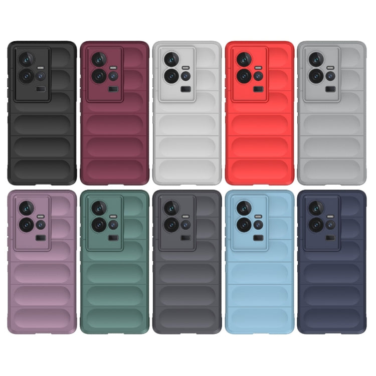 For vivo iQOO 11 5G Magic Shield TPU + Flannel Phone Case(Red)