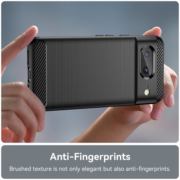 For Google Pixel 8 Carbon Fiber Brushed Texture TPU Case(Black)