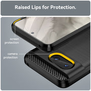 For Google Pixel 8 Carbon Fiber Brushed Texture TPU Case(Black)