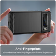 For Google Pixel 8 Pro Carbon Fiber Brushed Texture TPU Case(Black)