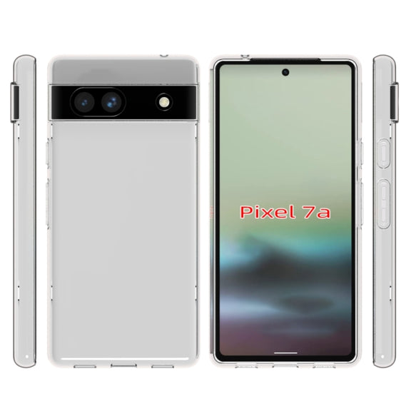 For Google Pixel 7a Water-resistant Texture TPU Phone Case(Transparent)