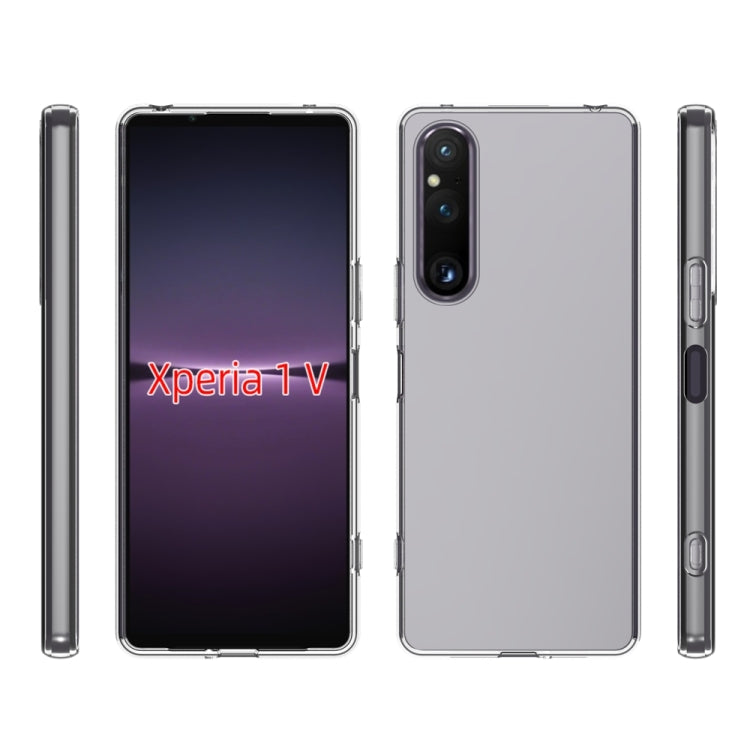 For Sony Xperia 1 V Water-resistant Texture TPU Phone Case(Transparent)