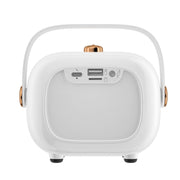 NewRixing NR138W Wireless Microphone TWS Handheld Noise Reduction Portable Smart Bluetooth Speaker(White)