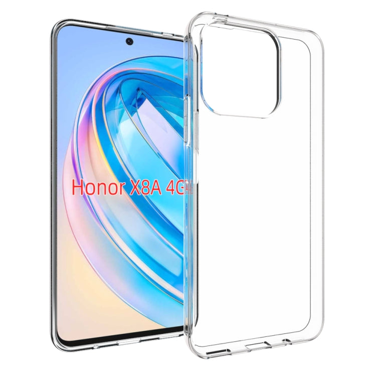 For Honor X8a 4G Water-resistant Texture TPU Phone Case(Transparent)