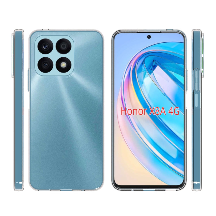 For Honor X8a 4G Water-resistant Texture TPU Phone Case(Transparent)