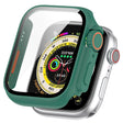 For Apple Watch Series 8 & 7 41mm Tempered Film + PC Integrated Watch Protective Case(Green) - Watch Cases by PMC TechLife | Online Shopping South Africa | PMC TechLife
