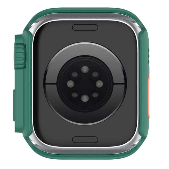 For Apple Watch Series 8 & 7 41mm Tempered Film + PC Integrated Watch Protective Case(Green)