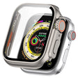 For Apple Watch Series 8 & 7 41mm Tempered Film + PC Integrated Watch Protective Case(Starlight Color) - Watch Cases by PMC TechLife | Online Shopping South Africa | PMC TechLife