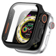 For Apple Watch Series 8 & 7 45mm Tempered Film + PC Integrated Watch Protective Case(Black) -  by PMC TechLife | Online Shopping South Africa | PMC TechLife