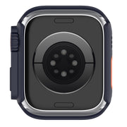 For Apple Watch Series 8 & 7 45mm Tempered Film + PC Integrated Watch Protective Case(Midnight Blue)