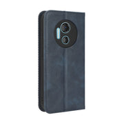 For Doogee X97 / X97 Pro Magnetic Buckle Retro Texture Leather Phone Case(Blue)