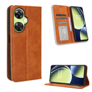 For OnePlus Nord CE 3 Lite Magnetic Buckle Retro Texture Leather Phone Case(Brown)