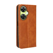 For OnePlus Nord CE 3 Lite Magnetic Buckle Retro Texture Leather Phone Case(Brown)