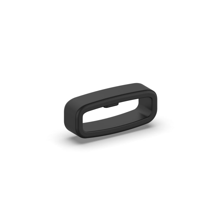 18mm 10pcs Universal Watch Band Fixed Silicone Ring Safety Buckle(Black)