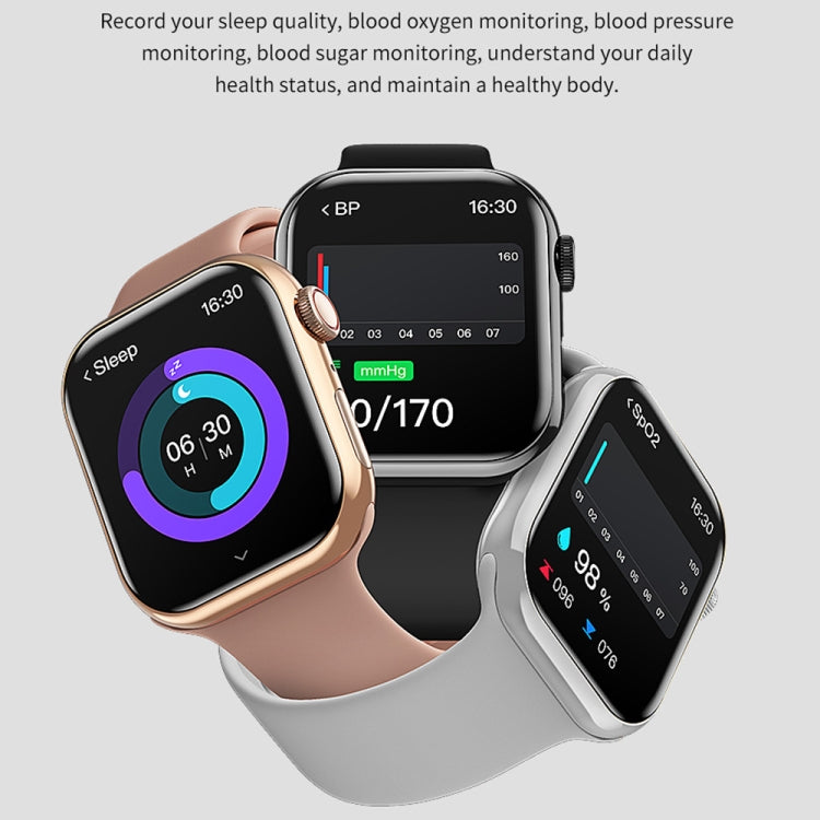 IW9 2.05 inch Square Screen Smart Watch Supports Bluetooth Calls/Blood Oxygen Monitoring(Black)