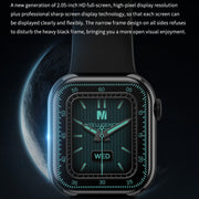 IW9 2.05 inch Square Screen Smart Watch Supports Bluetooth Calls/Blood Oxygen Monitoring(Silver)