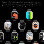IW9 2.05 inch Square Screen Smart Watch Supports Bluetooth Calls/Blood Oxygen Monitoring(Black)