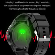 R6 1.32 inch Round Screen 2 in 1 Bluetooth Earphone Smart Watch, Support Bluetooth Call / Wellness Tracking(Black Silicone Strap)