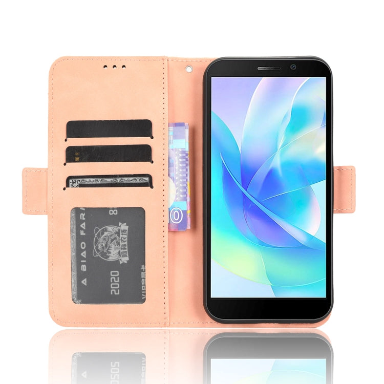 For Doogee X97 / X97 Pro Skin Feel Calf Texture Card Slots Leather Phone Case(Pink)