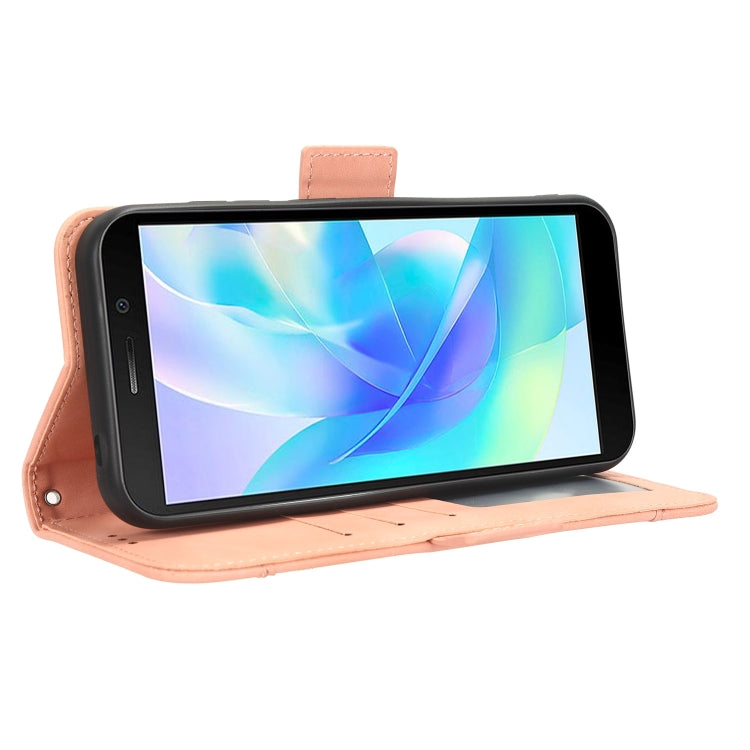 For Doogee X97 / X97 Pro Skin Feel Calf Texture Card Slots Leather Phone Case(Pink)