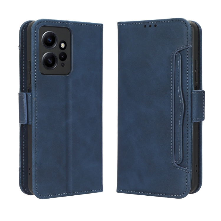 For Xiaomi Redmi Note 12 4G Global Skin Feel Calf Texture Card Slots Leather Phone Case(Blue)