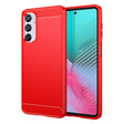 For Samsung Galaxy M54 5G Carbon Fiber Brushed Texture TPU Phone Case(Red) - free shipping - PMC TechLife - Order now!